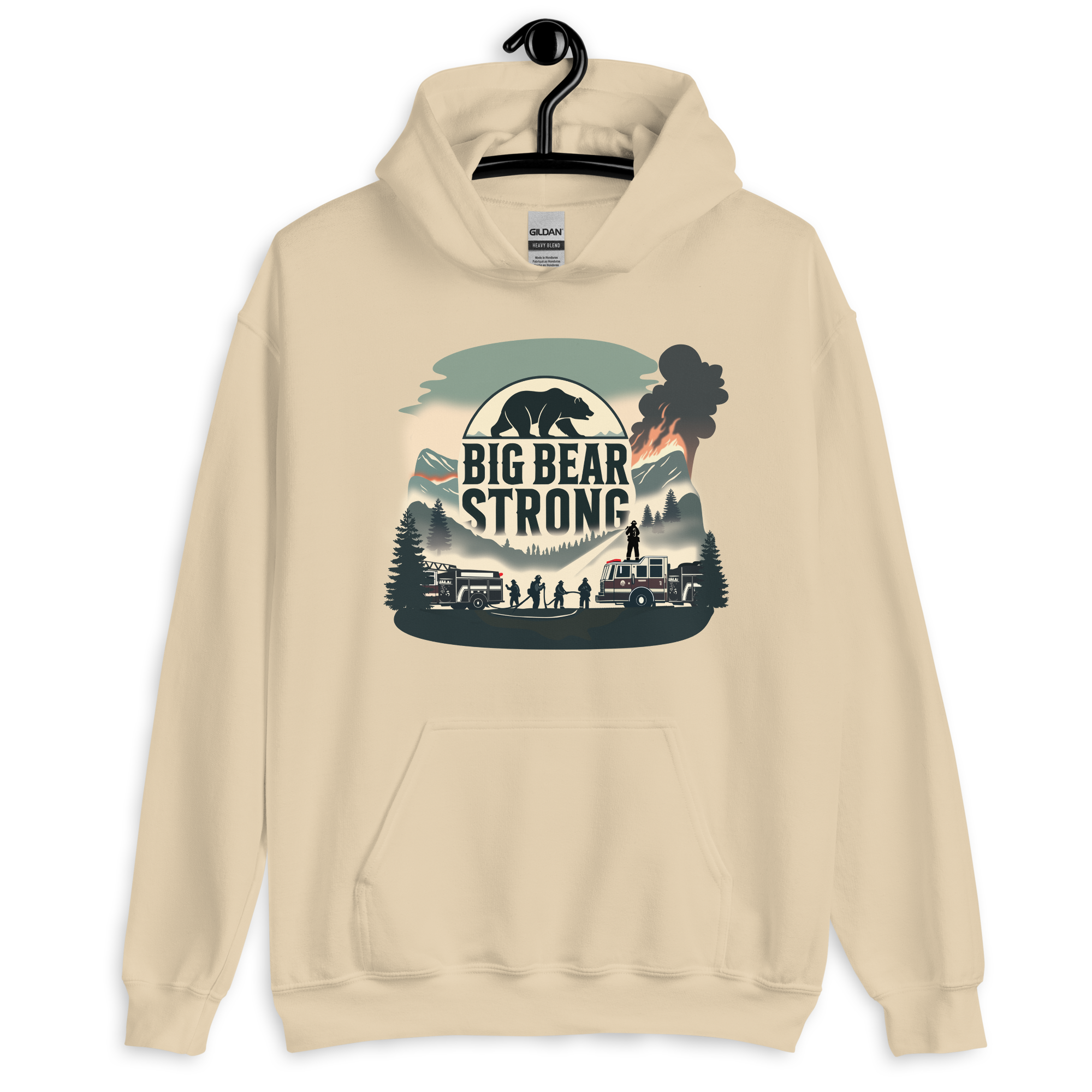 Big Bear Strong Unisex Hoodie – Line Fire Reforestation Support