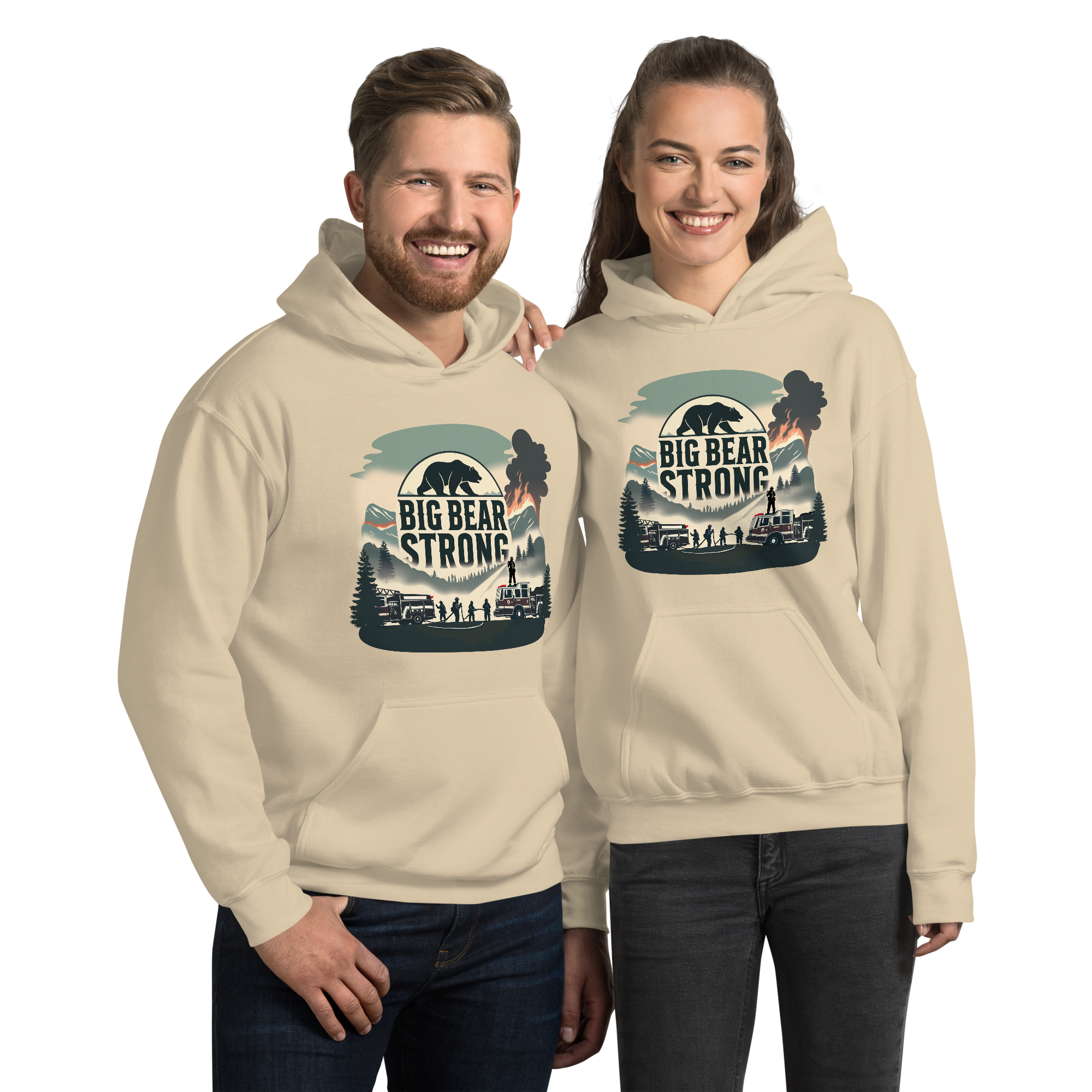 Big Bear Strong Unisex Hoodie – Line Fire Reforestation Support