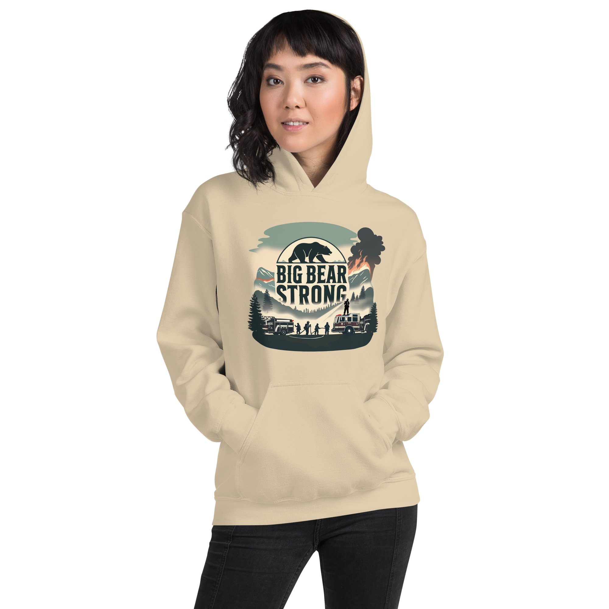 Big Bear Strong Unisex Hoodie – Line Fire Reforestation Support