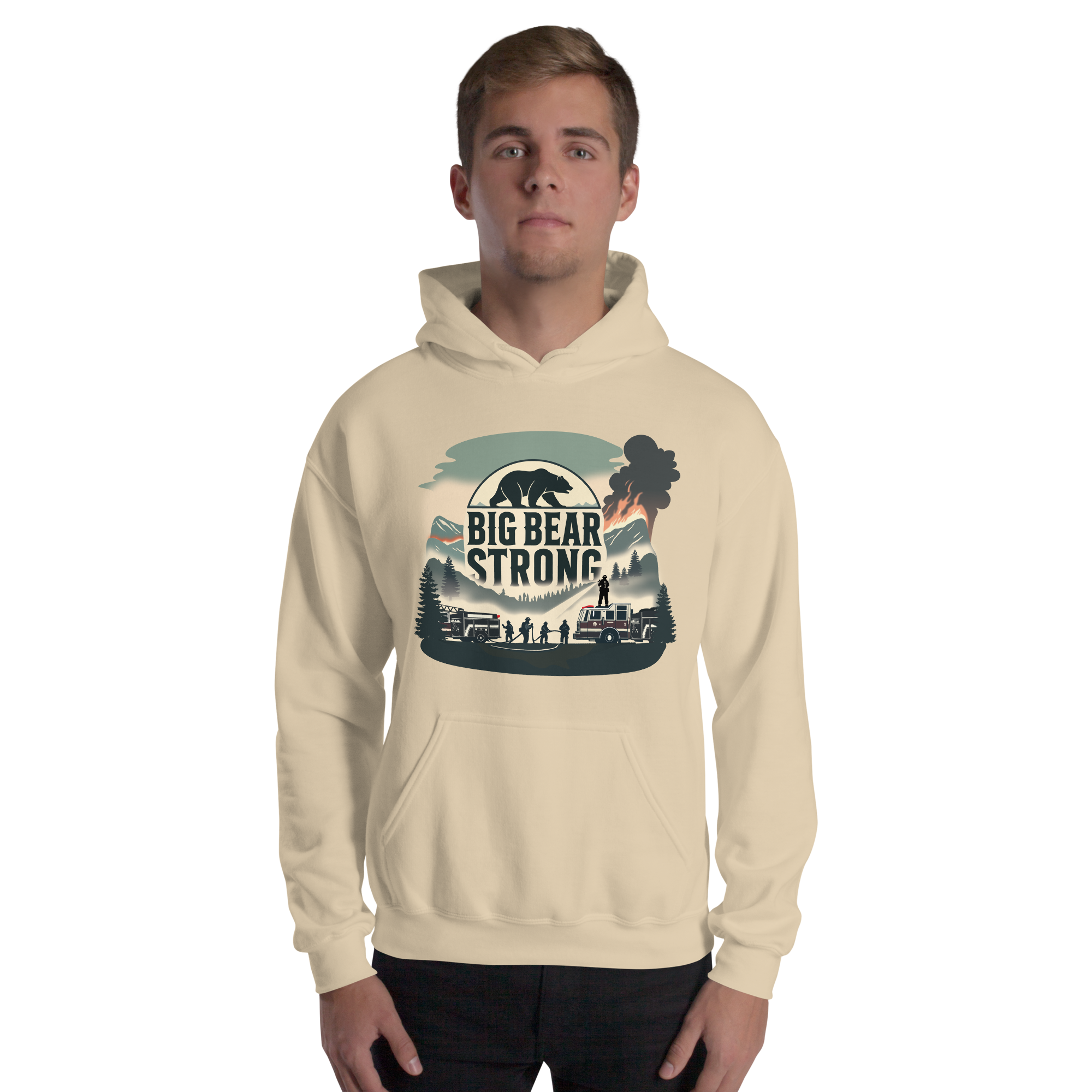 Big Bear Strong Unisex Hoodie – Line Fire Reforestation Support